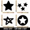 Stars Curved Doodle Scatter Circle Rubber Stamp Set for Stamping Crafting Planners